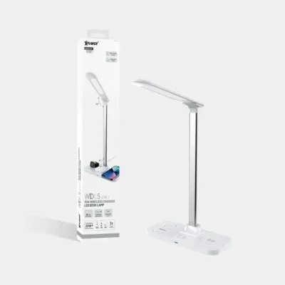 Xpower WDL5 4 in 1 15W Wireless Charging Led Desk Lamp - White